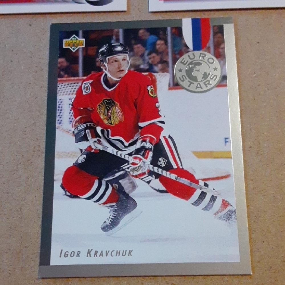 Igor Kravchuk Chicago Blackhawks NHL Hockey Trading Cards Set